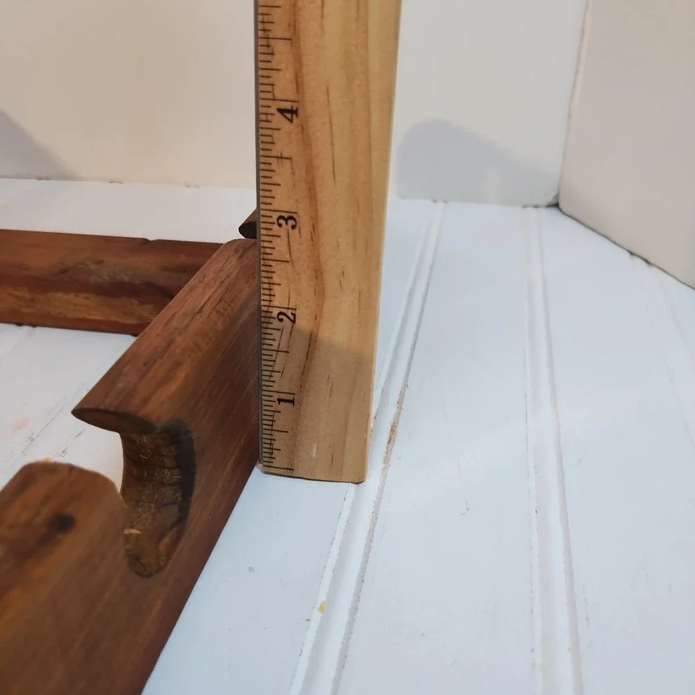 Vintage Wood Hat Rack for Baseball Caps Wall Mounted Storage Brown Wood 12 Slots